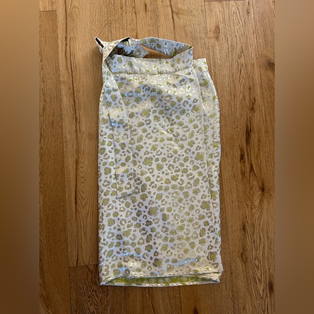 Never Fully Dressed Gold Leopard Print Skirt